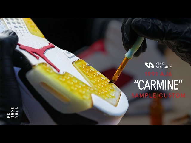 1991 Air Jordan 6 Carmine Sample Custom By Vick Almighty  display picture 1