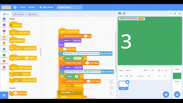 Scratch tek ve çift sayılar oyunu.