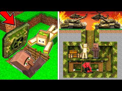 SAVAŞTAN Kurtulmak İçin ASKERİ SIĞINAK Yaptık! - Minecraft