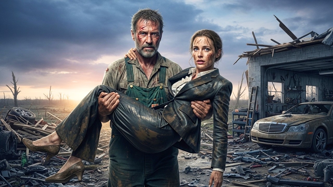 Mecánico Pobre Rescató A Desconocida De Tornado... Sin Saber Que Era La Presidenta De Ferrari