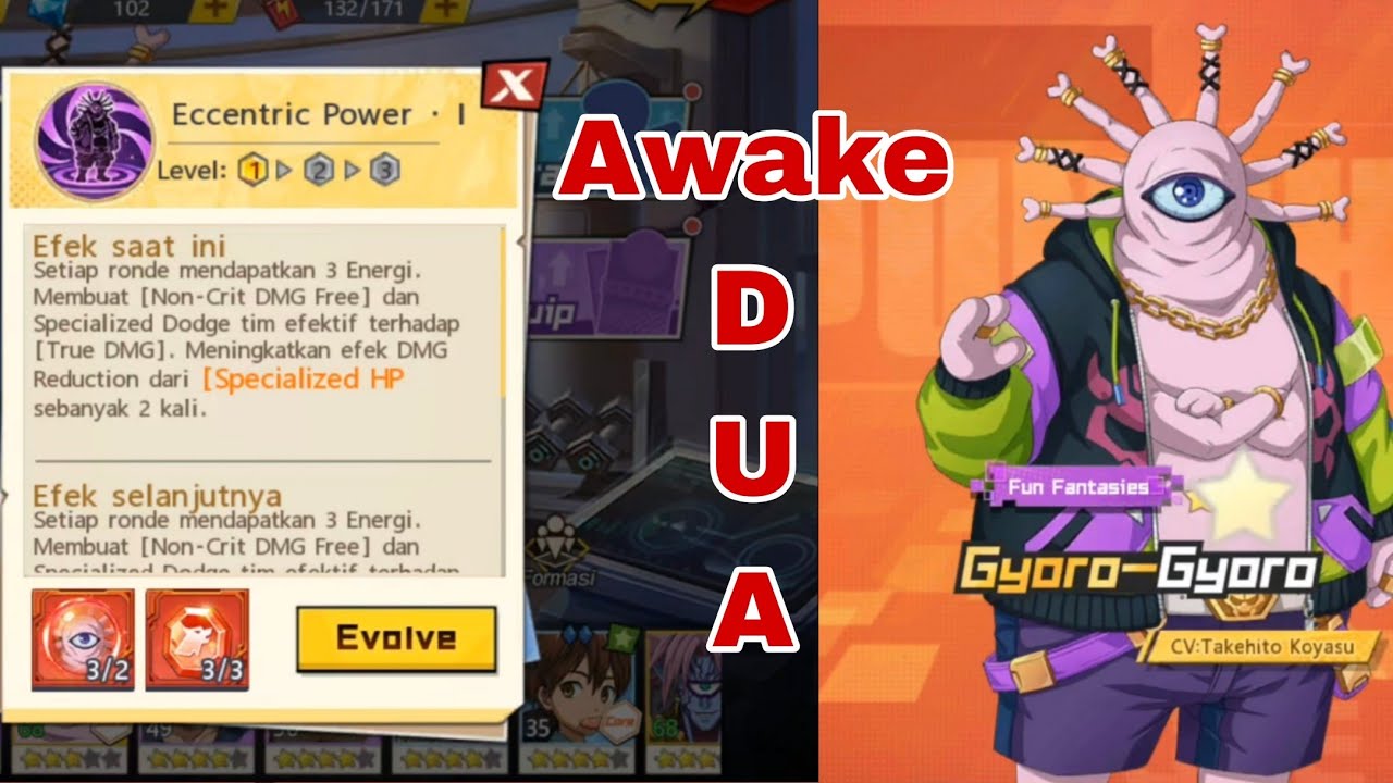 FREE PLAYER! GANCA AWAKE 2 CORE UR GYRO², PANGKAS 5 ENERGI. ONE PUCHN MAN STRONGERS. MAIN GAME