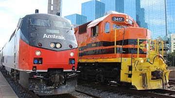 A rare Amtrak meet w/AMTK 156, DGNO locals and more at Dallas Union Station!