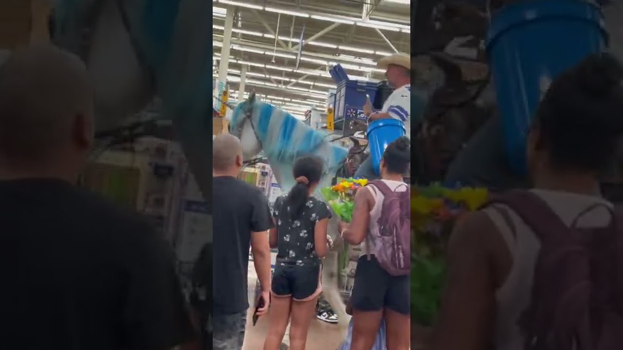 Man Rides Horse Into Walmart YouTube