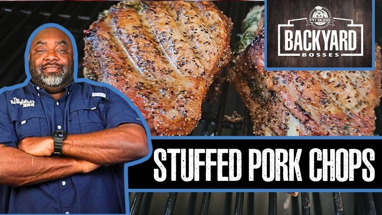 Cream Cheese & Spinach Stuffed Pork Chops Pit Boss Grills YouTube