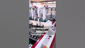4lines t-shirt bag making machine,800pcs/min #plasticbagmakingmachine #bagmakingmachine