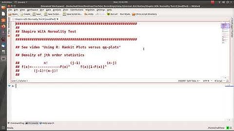 Using R: Shapiro-Wilk Normality Test