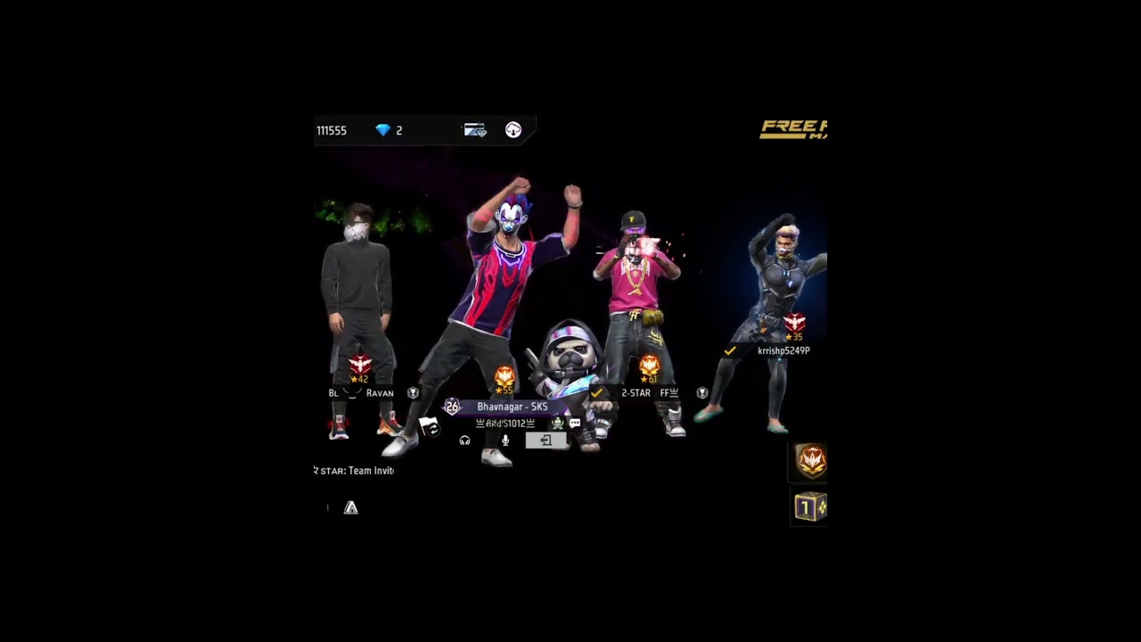 # Free Fire// season 2 😈 player 😎with Loby 😈 Emote 👑 # Dada gamer