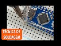 Como Soldar Barra de Pinos no Arduino! #Shorts