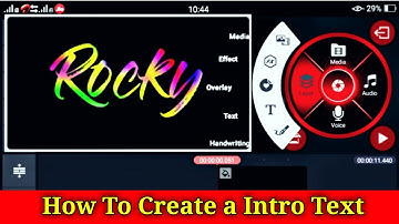 New color effect text Video editing | Kine master Intro Text Video in kannada | all about in kannada