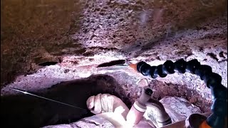 Mirror Welding Against A Wall On A Can Heater