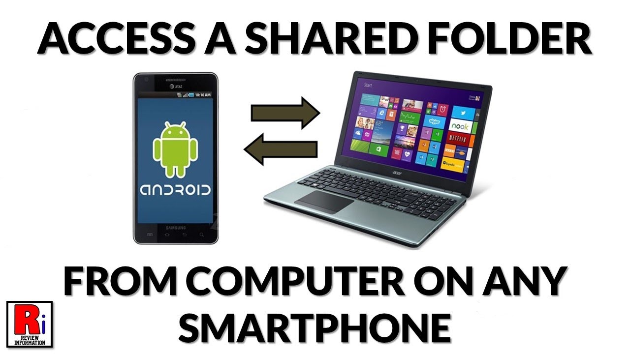 How To Access Shared Folder From Your Computer On Any Smartphone - YouTube