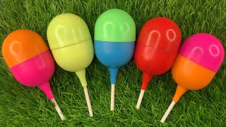 New Glitter Rainbow Lollipop Candy I Cutting| ASMR | Satisfying Video