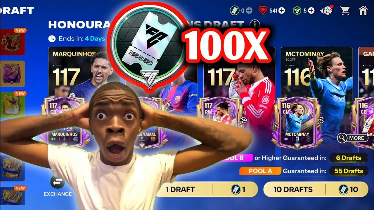 EA FC MOBILE 26 • 100x Draft Voucher Pack Opening 