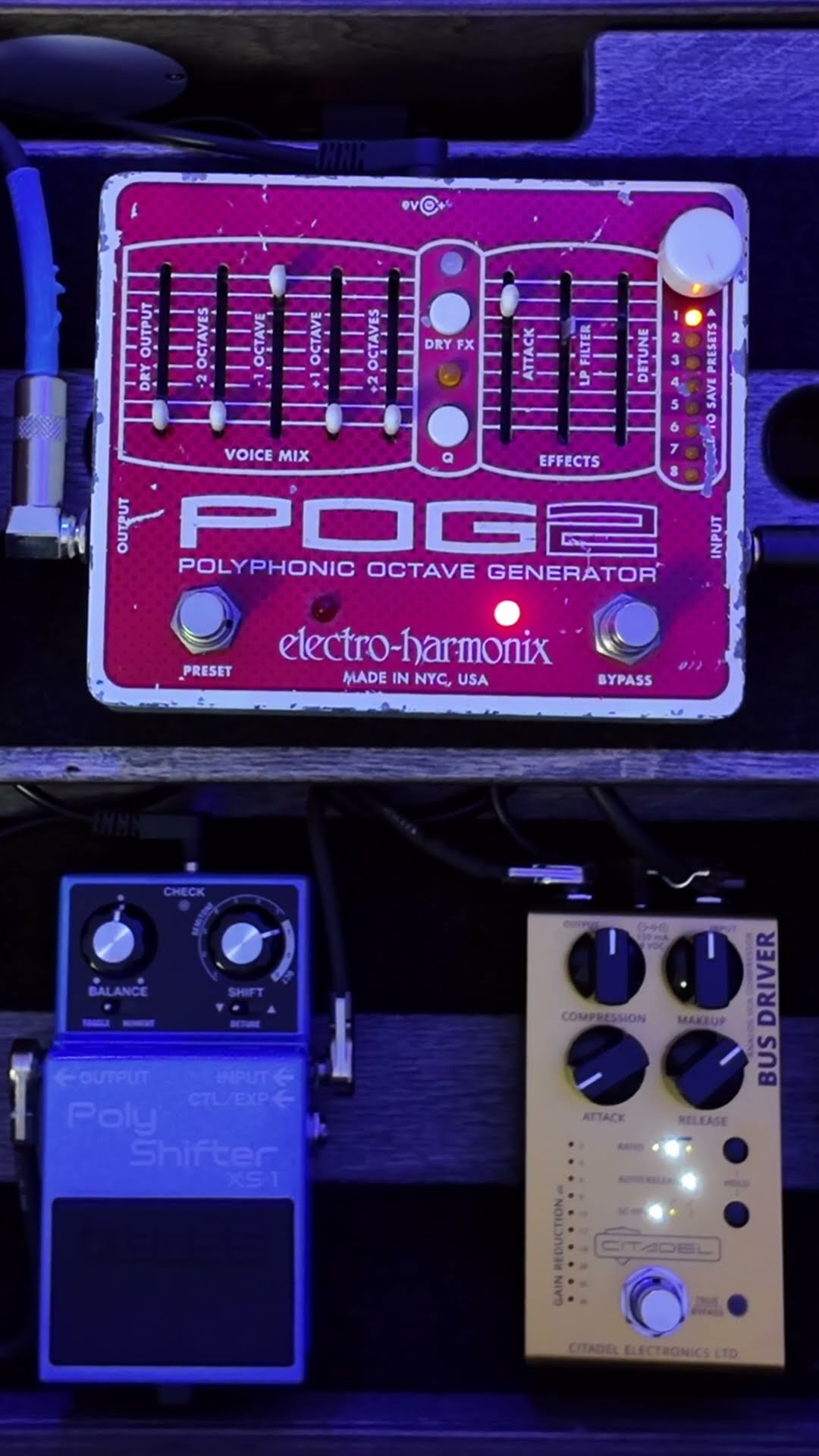 EHX POG2 vs BOSS Poly Shifter Octave Down #guitar #guitarist