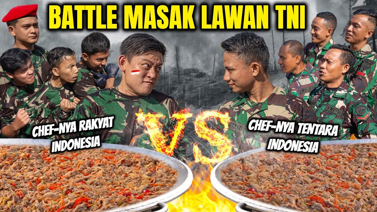 PERANG MASAK LAWAN TNI! MASAK UNTUK 1300 ORANG. SIAPA YANG LEBIH JAGO!?