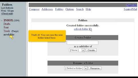 SquirrelMail - Folders