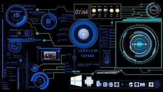 Rainmeter Ironman / Jarvis Real Blue desktop skin