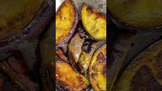 Begun bhaja Recipe | Baingan fry Recipe in Bengali | Brinjal Fry #shorts #ytshorts #trending #viral