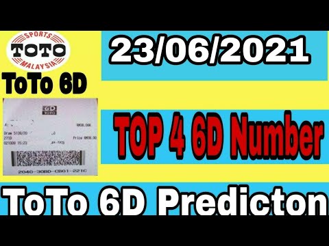 23 06 21 Toto 6d Best Prediction Only Toto 6d Number Try Your Luck Don T Miss By Ns 4d Youtube
