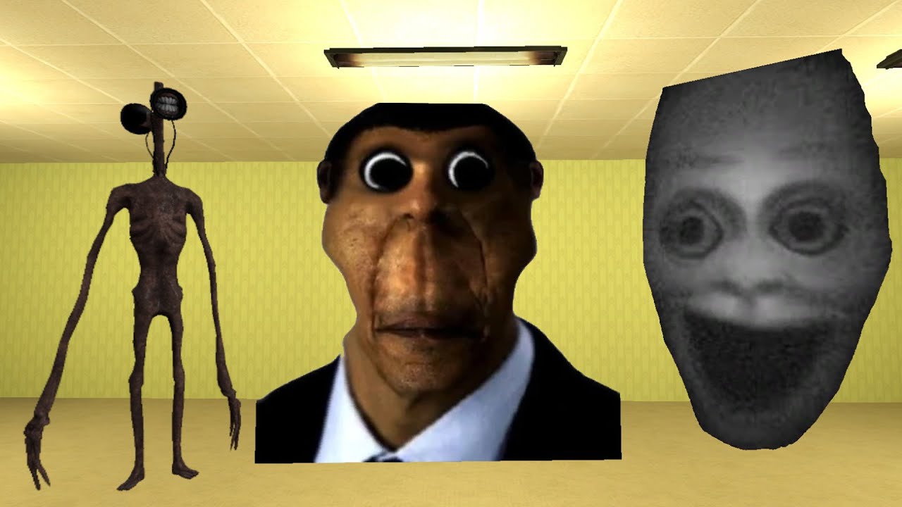 Обунга, Сиреноголовый и Жонглер Некстбот в Garry's Mod