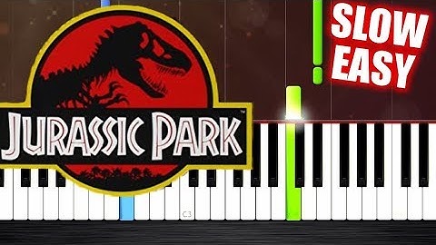 Jurassic Park Theme - SLOW EASY Piano Tutorial by PlutaX