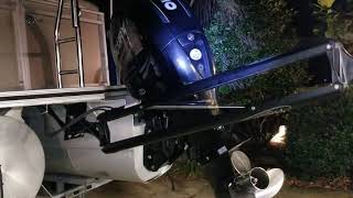 Homemade DIY power pole pontoon bracket