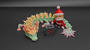 3D Hangouts – Bambu X1C, Multi-color prints and Snowflake Dragon