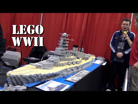 Giant LEGO WWII Japanese Battleship Nagato
