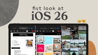 🤩 First look at ios 26 for iPad! Showing you the first steps at customizing and my faves! 😍 screenshot 1