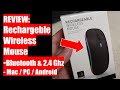REVIEW: Rechargeable Wireless Mouse - BLUETOOTH  & 2.4ghz for MAC / PC