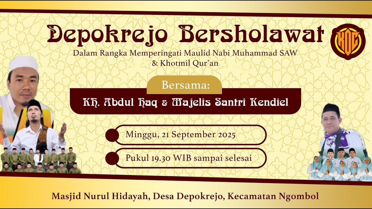 DEPOKREJO BERSHOLAWAT DALAM RANGKA MEMPERINGATI MAULID NABI MUHAMMAD SAW.