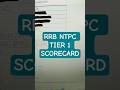 RRB NTPC 2025 TIER 1 SCORECARD ✅🔥 #rrb #rrbntpc #shorts #viral