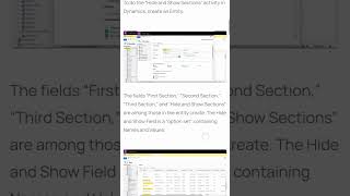 HIDE AND SHOW SECTIONS BY USING FIELD VALUES IN DYNAMICS 365