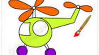 Helicopter Coloring Pages For Kids - Colouring pages for Chiildren