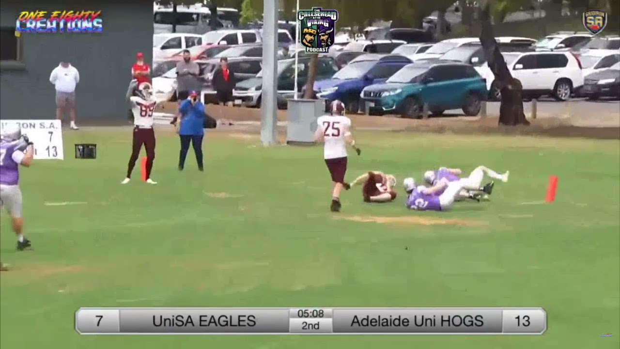 Gridiron SA round 6 | UniSA Eagles vs Adelaide Uni Hogs Highlights