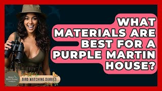What Materials Are Best For A Purple Martin House? - Bird Watching Diaries