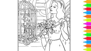 Coloring Pinocchio - Pinocchio and Blue Fairy - Try Not To Lie | Disney Pinocchio Coloring Pages