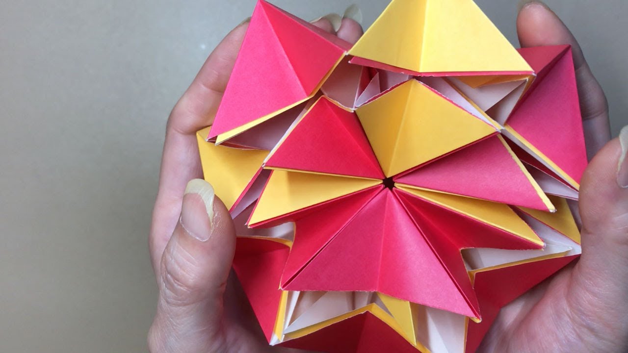 Moving origami】10ピースの折り紙で作る動くオモチャ（ノリなし 