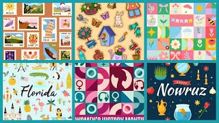 Stamps Stickers Collection Florida Map Happy Nowruz Paint by Number Hey Color app #coloringbook screenshot 5