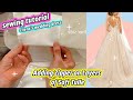 How to Sew Zipper on a Wedding Dress with Layers of Tulle ☆ basting & back stitch  ☆  Sewing Clothes