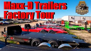 Maxx-D trailers Factory tour, Brookston Texas. The blue collar haulers favorite trailer brand!