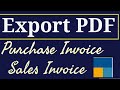 How to Export All Purchase & Sale Invoices as PDFs in Tally Prime 📄