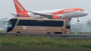 AIRBUS A320 EASYJET FROM LONDON TO AMSTERDAM LANDING SCHIPHOL AIRPORT GEJCL #automobile #aviation