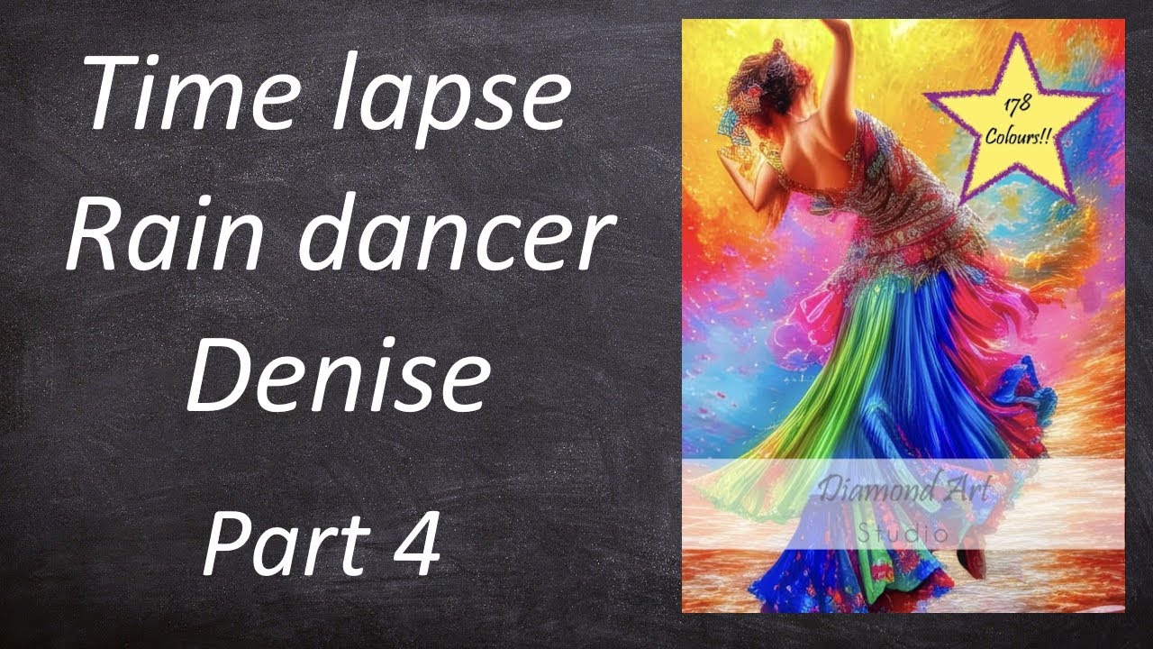 Part 4 of 6 time lapse diamond painting Rain dancer Denise from Diamond Art Studio UK