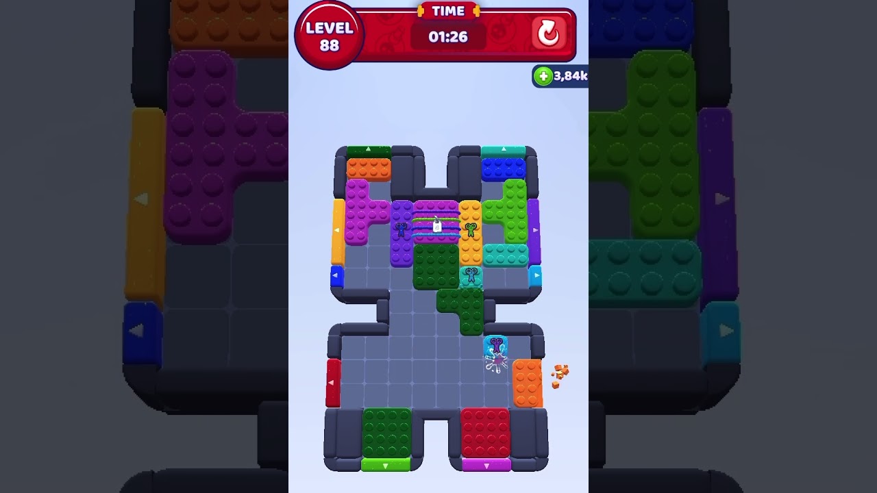 Color Block Jam Level 88 🌈 Very Hard, but Very Fast: 34 sec. left 🎮 