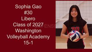 SOPHIA GAO 2027 LIBERO POWER LEAGUE #2 HIGHLIGHTS