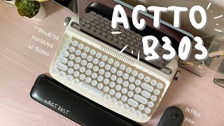 actto b303 unboxing ⌨️ retro typewriter keyboard + sound test 🍃