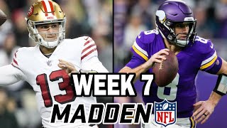 49ers at Vikings - Madden Week 7 Simulation (2023)