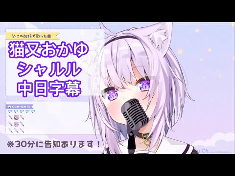 【猫又おかゆ】シャルル【vtuber歌枠/中日字幕】