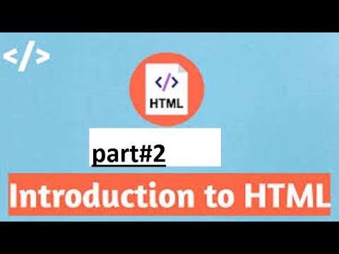 An introduction to HTML beginners tutorials 2020 part 2 - YouTube